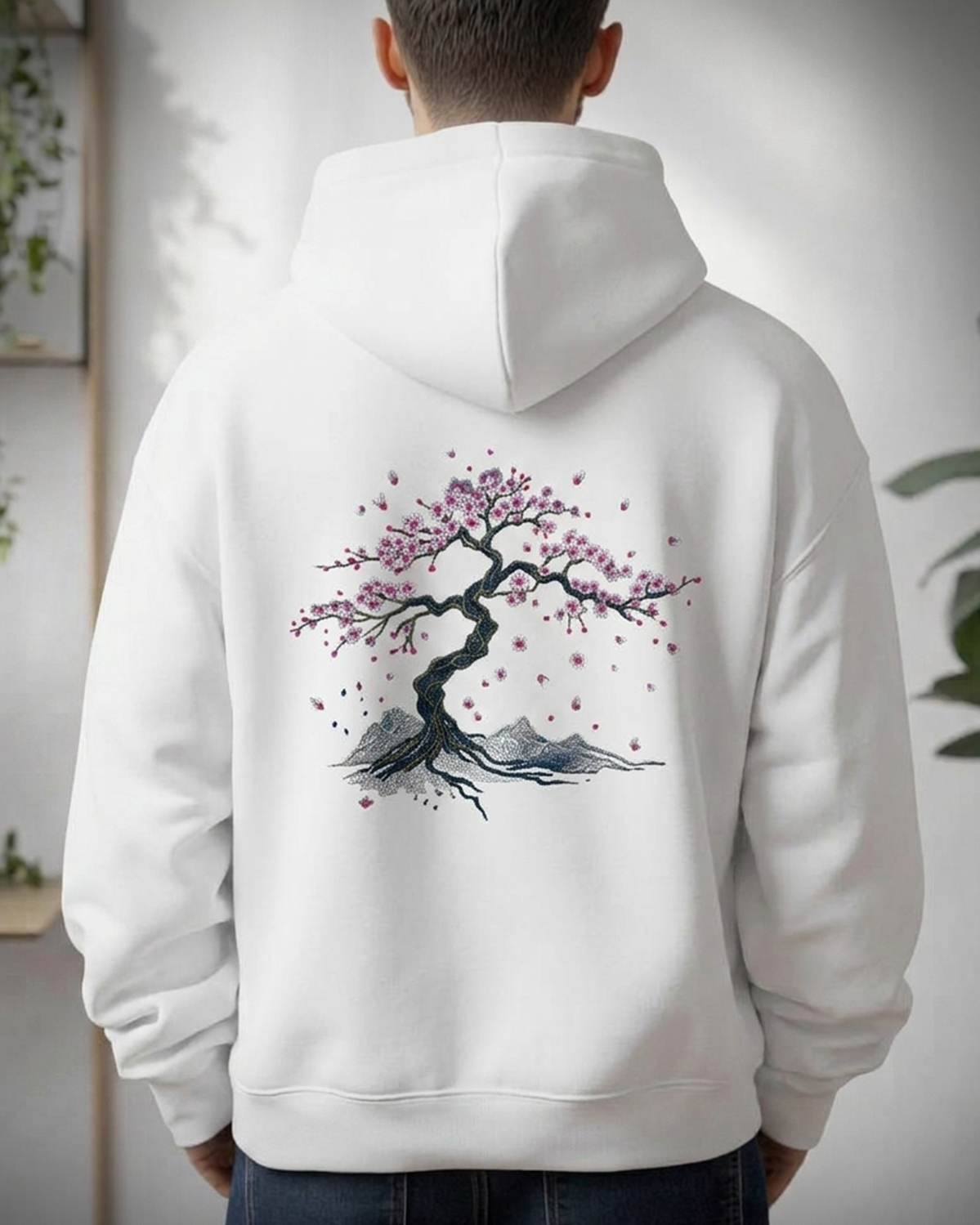 Hoddie Sakura - Blanco