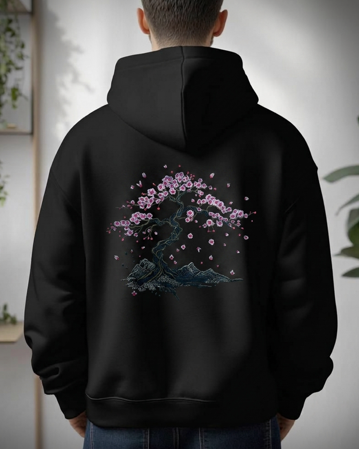 Hoddie Sakura - Negro